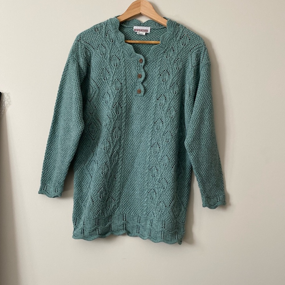 Vintage Cable Knit Sweater. Size L